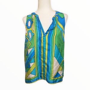 Julie Brown 100% Silk Sleeveless Blouse